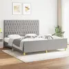 Image de vidaXL Cadre de lit sans matelas gris clair 180x200 cm tissu