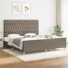 Image de vidaXL Cadre de lit sans matelas taupe 180x200 cm tissu