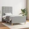 Image de vidaXL Cadre de lit sans matelas avec tête de lit gris clair 90x190cm