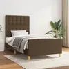 Image de vidaXL Cadre de lit sans matelas marron foncé 90x200 cm tissu