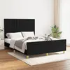 Image de vidaXL Cadre de lit sans matelas noir 140x200 cm tissu