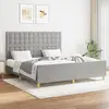 Image de vidaXL Cadre de lit sans matelas gris clair 160x200 cm tissu