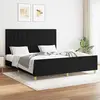 Image de vidaXL Cadre de lit sans matelas noir 160x200 cm tissu