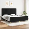 Image de vidaXL Cadre de lit sans matelas noir tissu