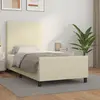 Image de vidaXL Cadre de lit sans matelas crème 100x200 cm similicuir