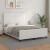 Image de vidaXL Cadre de lit sans matelas blanc 140x200 cm similicuir