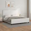 Image de vidaXL Cadre de lit sans matelas blanc similicuir