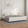 Image de vidaXL Cadre de lit sans matelas blanc 200x200 cm similicuir