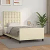 Image de vidaXL Cadre de lit sans matelas crème 100x200 cm similicuir