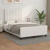 Image de vidaXL Cadre de lit sans matelas blanc 120x200 cm similicuir