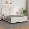 Image de vidaXL Cadre de lit sans matelas blanc 140x190 cm similicuir