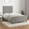 Image de vidaXL Cadre de lit sans matelas gris clair 120x200 cm velours