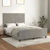 Image de vidaXL Cadre de lit sans matelas gris clair 140x190 cm velours