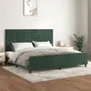 Image de vidaXL Cadre de lit sans matelas vert foncé 200x200 cm velours