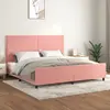 Image de vidaXL Cadre de lit sans matelas rose 200x200 cm velours