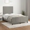 Image de vidaXL Cadre de lit sans matelas gris clair 120x200 cm velours