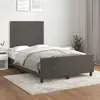 Image de vidaXL Cadre de lit sans matelas gris foncé 120x200 cm velours