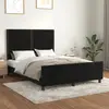 Image de vidaXL Cadre de lit sans matelas noir 140x200 cm velours