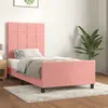 Image de vidaXL Cadre de lit sans matelas rose 90x190 cm velours