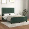Image de vidaXL Cadre de lit sans matelas vert foncé 140x190 cm velours