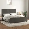Image de vidaXL Cadre de lit sans matelas gris foncé 160x200 cm velours