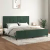 Image de vidaXL Cadre de lit sans matelas vert foncé 200x200 cm velours