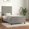 Image de vidaXL Cadre de lit sans matelas gris clair 80x200 cm velours