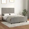 Image de vidaXL Cadre de lit sans matelas gris clair 140x190 cm velours