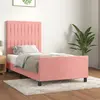 Image de vidaXL Cadre de lit sans matelas rose 80x200 cm velours
