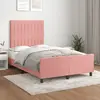 Image de vidaXL Cadre de lit sans matelas rose 120x200 cm velours