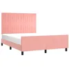 Image de vidaXL Cadre de lit sans matelas rose 140x190 cm velours