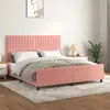 Image de vidaXL Cadre de lit sans matelas rose 160x200 cm velours