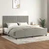 Image de vidaXL Cadre de lit sans matelas gris clair 200x200 cm velours
