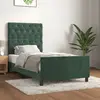 Image de vidaXL Cadre de lit sans matelas vert foncé 80x200 cm velours