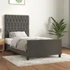Image de vidaXL Cadre de lit sans matelas gris foncé 90x190 cm velours