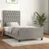 Image de vidaXL Cadre de lit sans matelas gris clair 100x200 cm velours