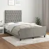 Image de vidaXL Cadre de lit sans matelas gris clair 120x200 cm velours