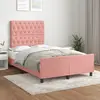 Image de vidaXL Cadre de lit sans matelas rose 120x200 cm velours