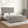 Image de vidaXL Cadre de lit sans matelas gris clair 140x190 cm velours