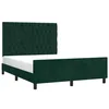 Image de vidaXL Cadre de lit sans matelas vert foncé 140x200 cm velours