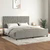 Image de vidaXL Cadre de lit sans matelas gris clair 200x200 cm velours