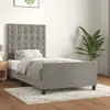 Image de vidaXL Cadre de lit sans matelas gris clair 80x200 cm velours