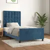 Image de vidaXL Cadre de lit sans matelas bleu foncé 80x200 cm velours