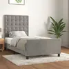 Image de vidaXL Cadre de lit sans matelas gris clair 90x200 cm velours