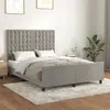 Image de vidaXL Cadre de lit sans matelas gris clair 140x190 cm velours