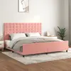 Image de vidaXL Cadre de lit sans matelas rose 200x200 cm velours