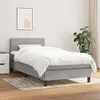 Image de vidaXL Sommier à lattes de lit avec matelas Gris clair 80x200 cm Tissu