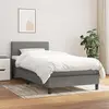 Image de vidaXL Sommier à lattes de lit avec matelas Gris foncé 80x200 cm Tissu