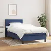 Image de vidaXL Sommier à lattes de lit avec matelas Bleu 80x200 cm Tissu