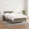 Image de vidaXL Sommier à lattes de lit avec matelas Taupe 120x200 cm Tissu